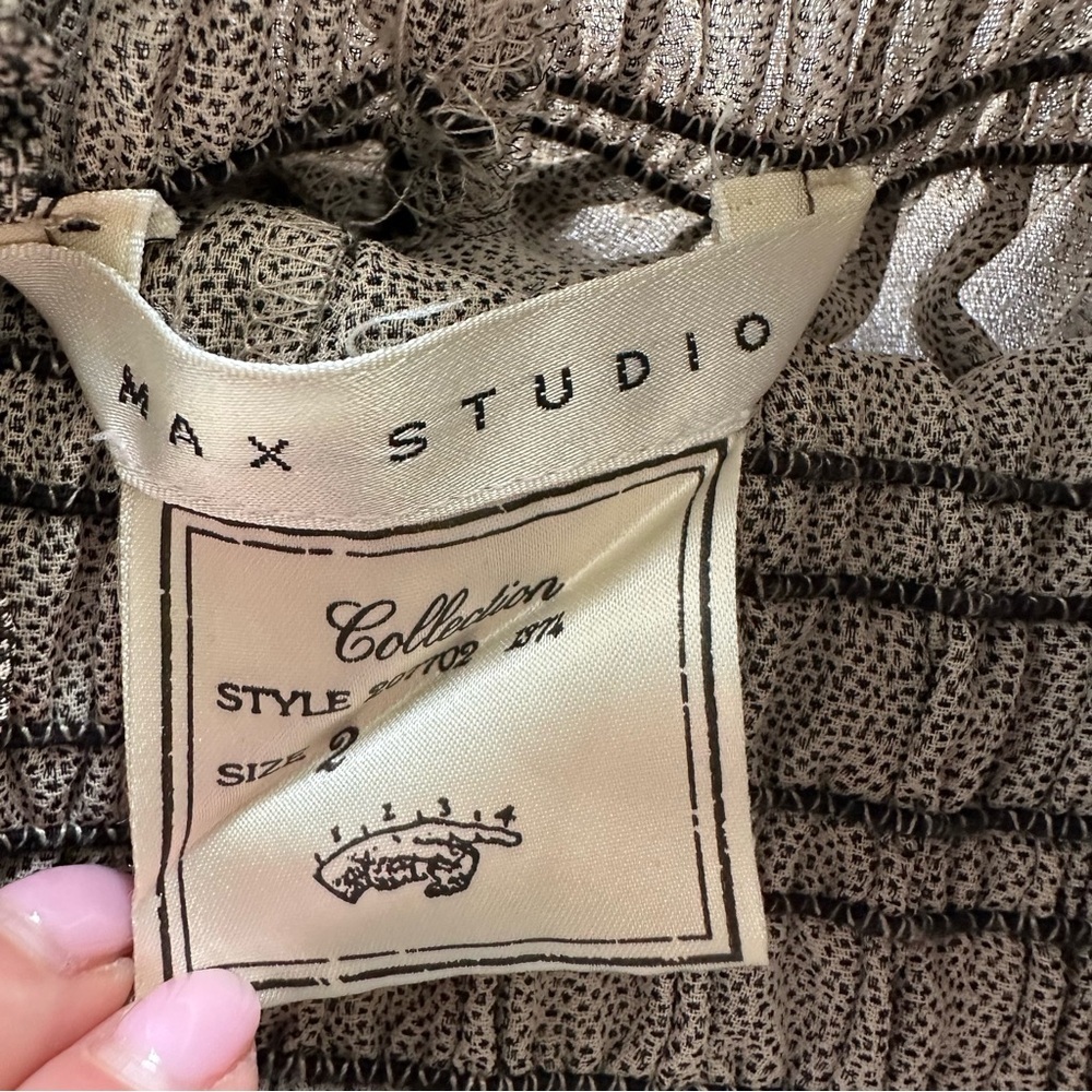 Max Studio Collection Wide Leg Pleated Palazzo Pants 2 - Picture 11 of 11
